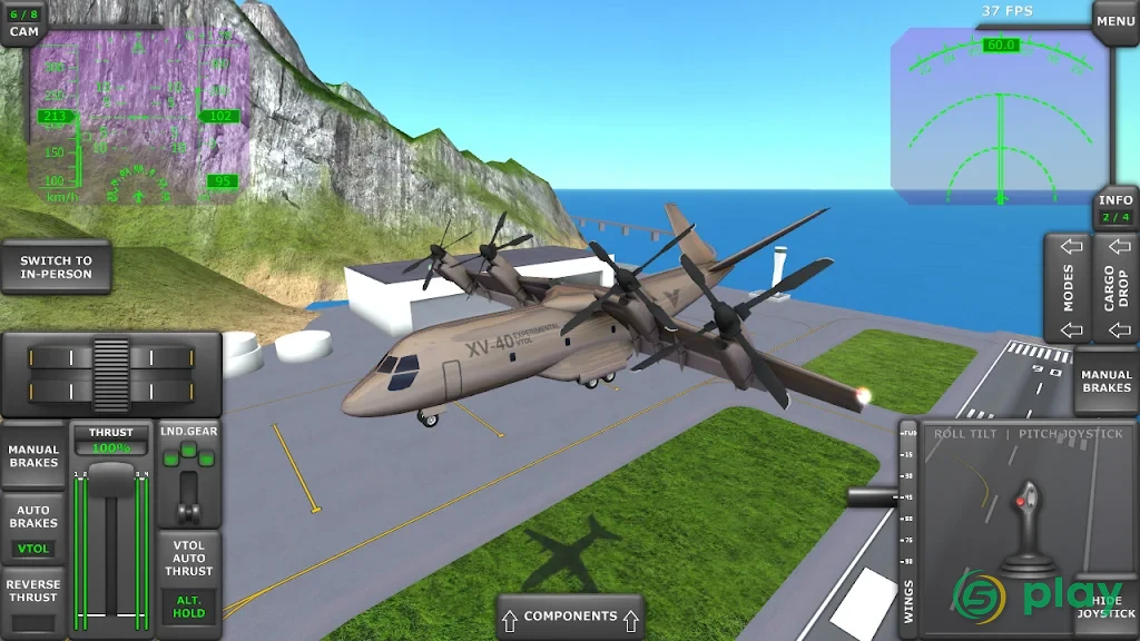 Turboprop Flight Simulator 3D — скриншот 4