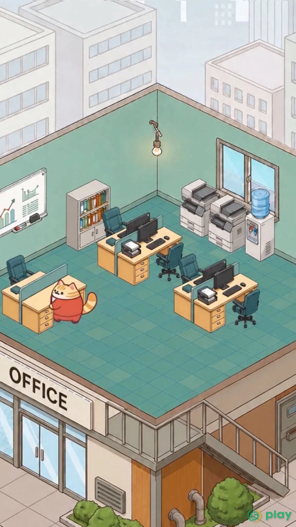 Office Cat: Idle Tycoon Game — скриншот 3