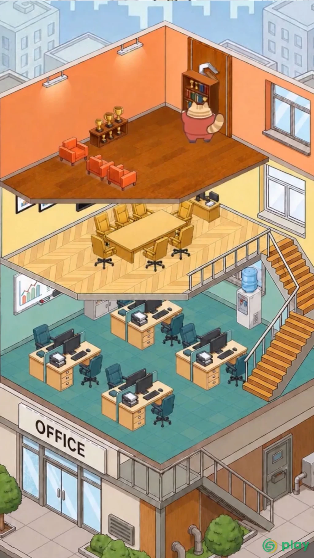 Office Cat: Idle Tycoon Game — скриншот 5