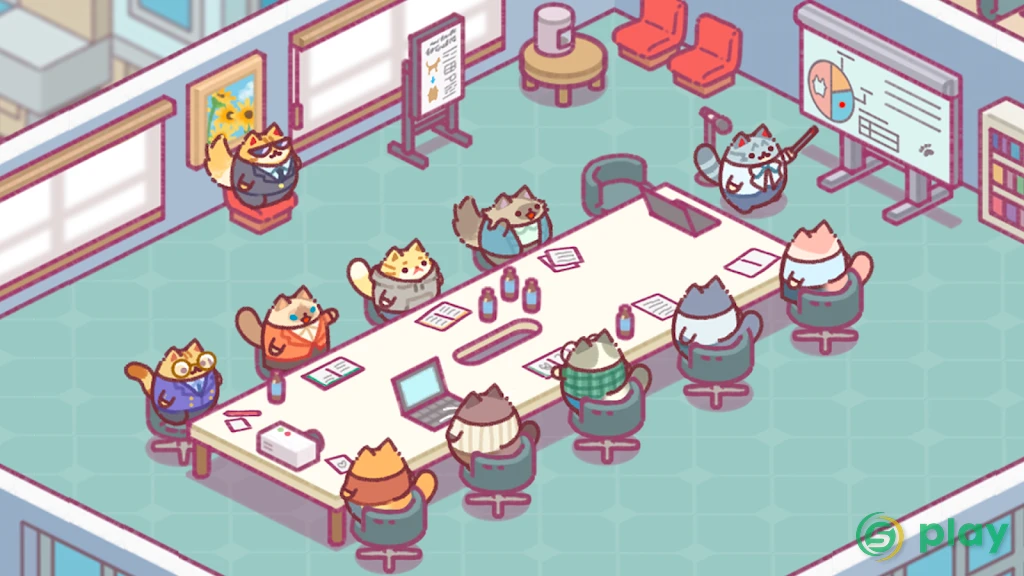 Office Cat: Idle Tycoon Game — скриншот 7