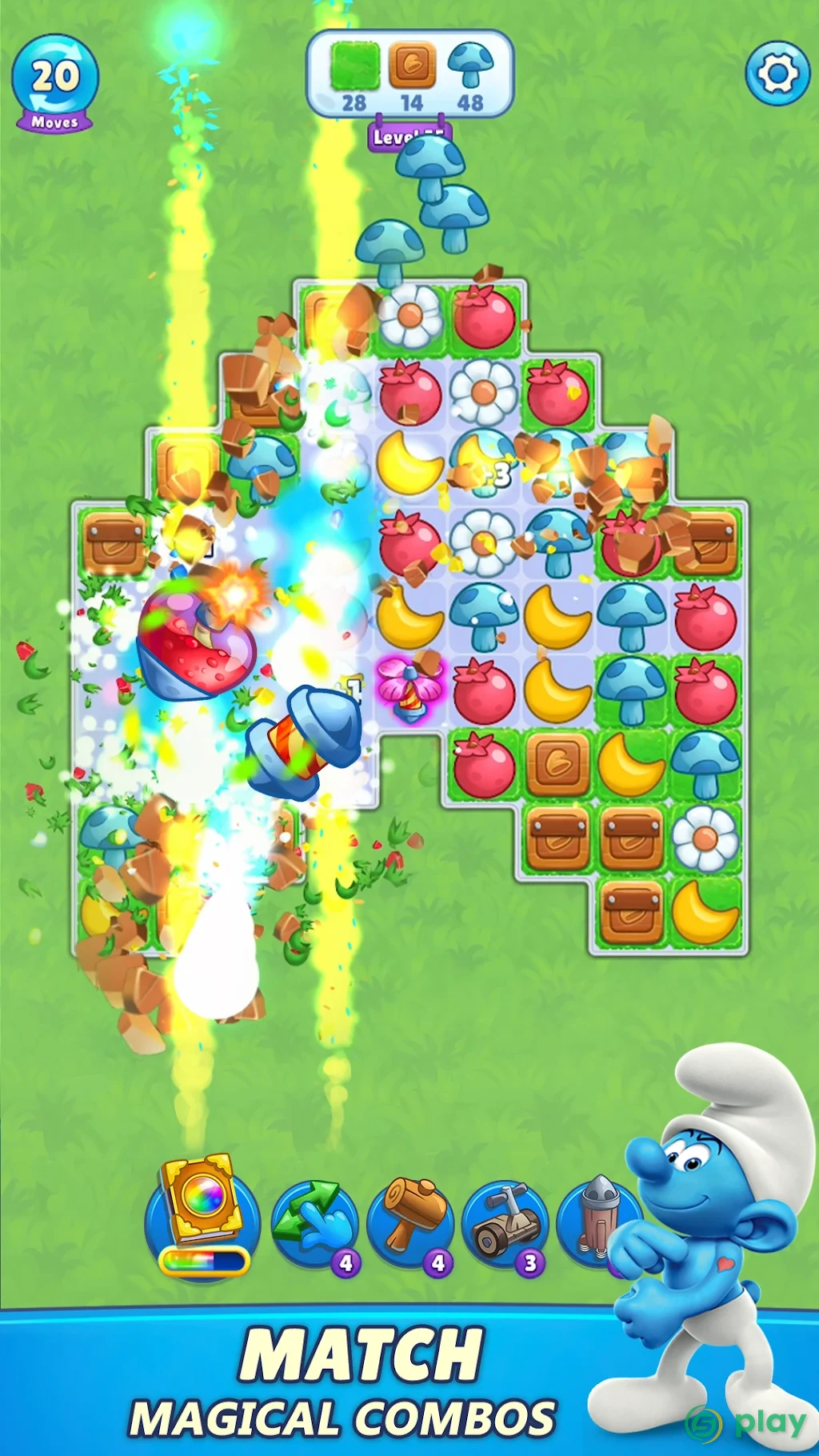 Smurfs Magic Match — скриншот 1