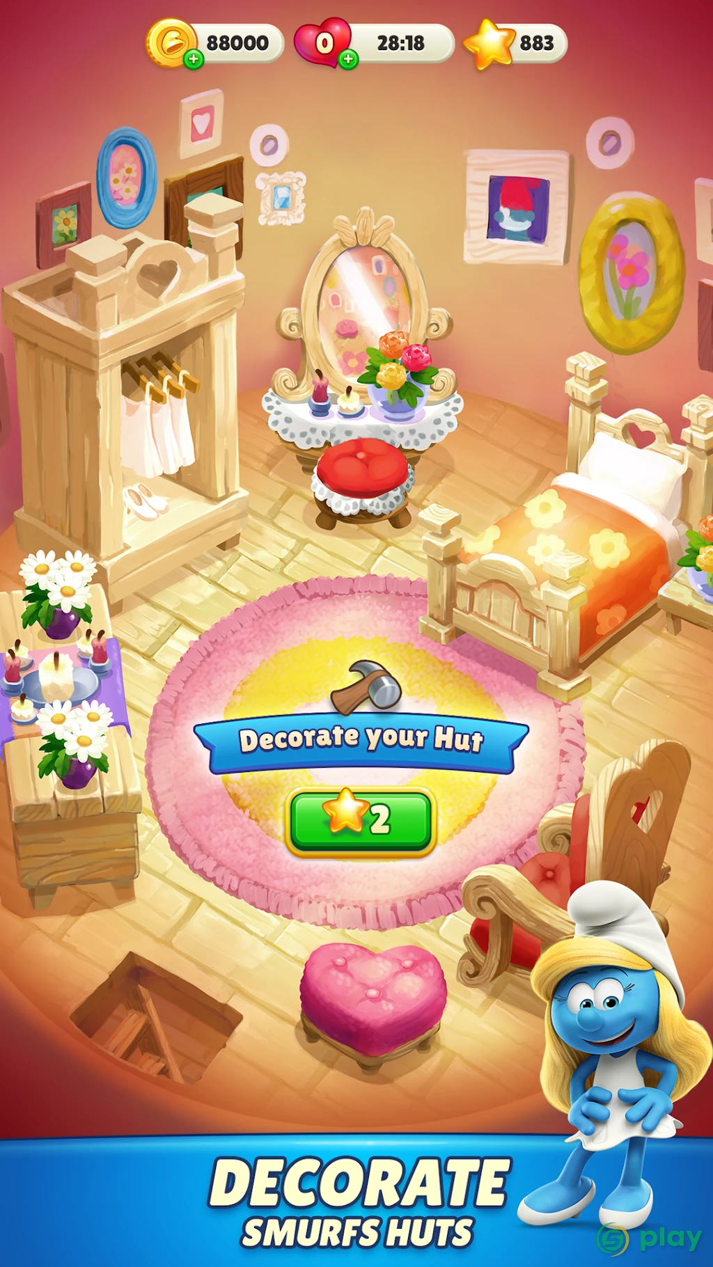 Smurfs Magic Match — скриншот 4