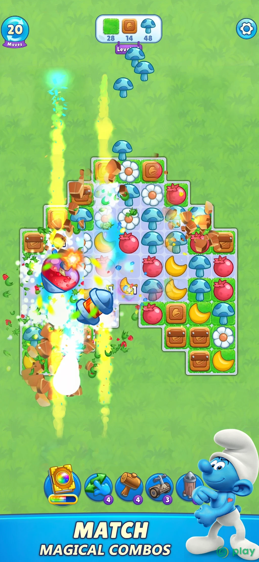 Smurfs Magic Match — скриншот 8