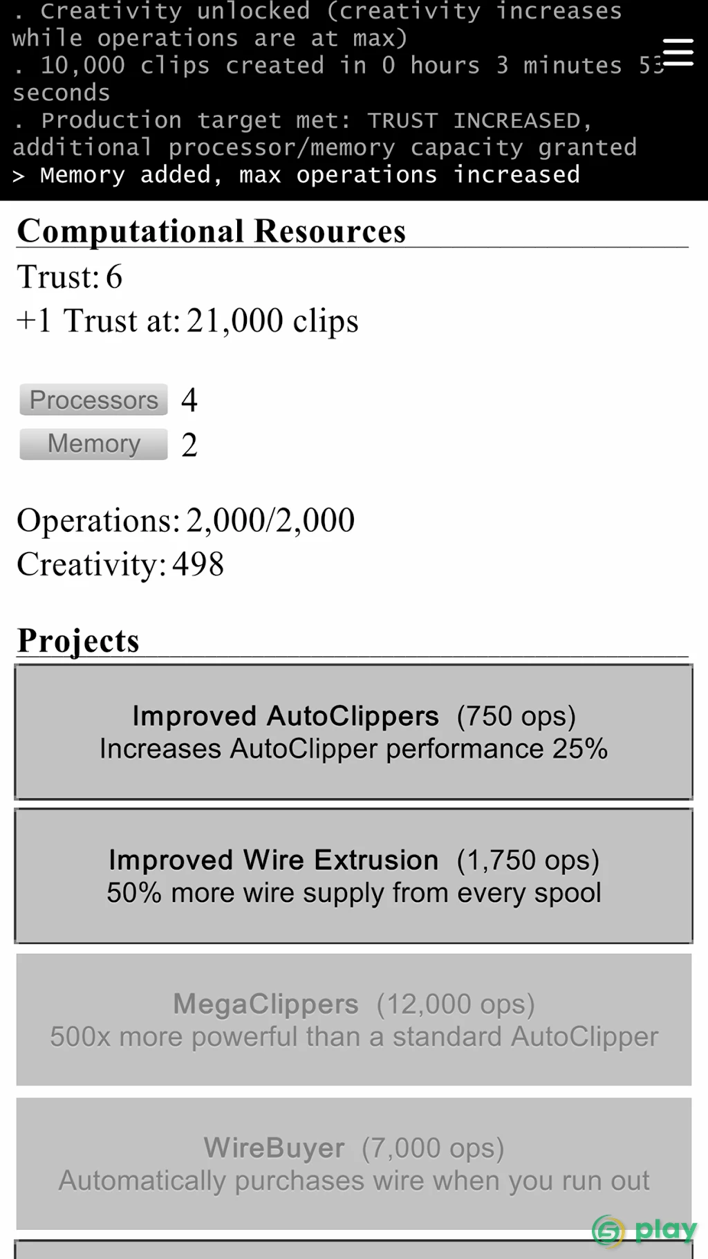 Universal Paperclips — скриншот 3