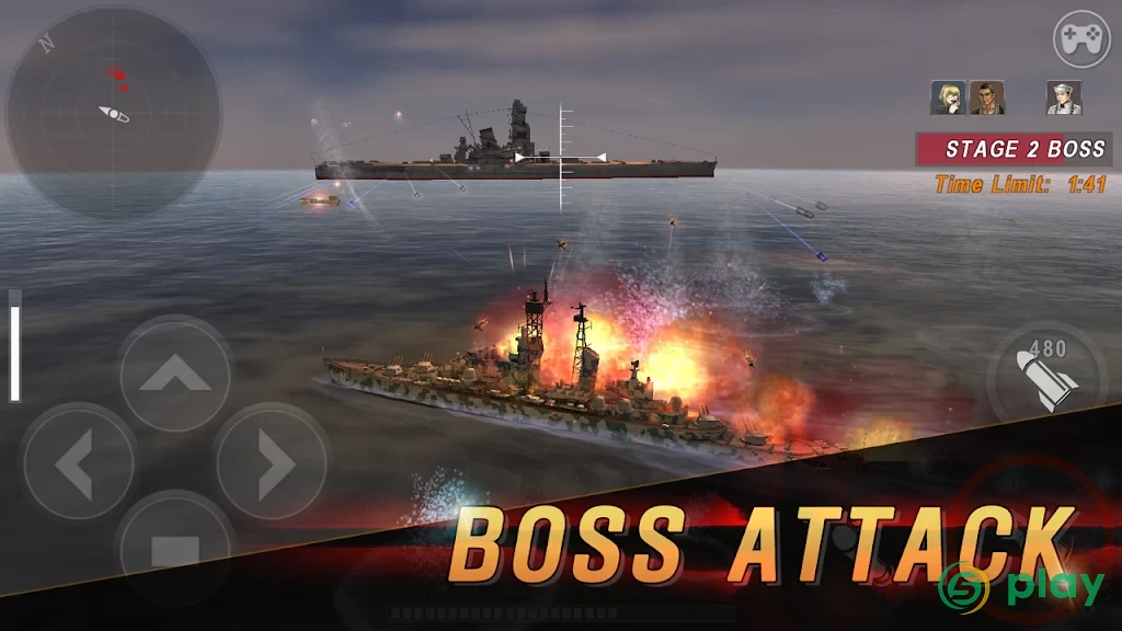 WARSHIP BATTLE: 3D Вторая мировая война — скриншот 5