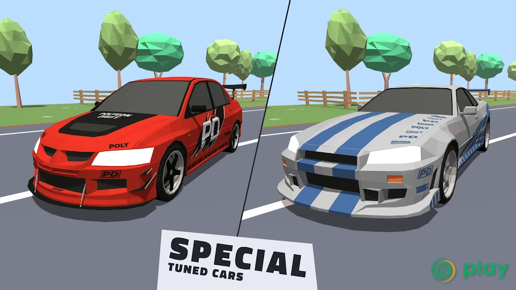 Polygon Drift: Гонки в потоке — скриншот 1