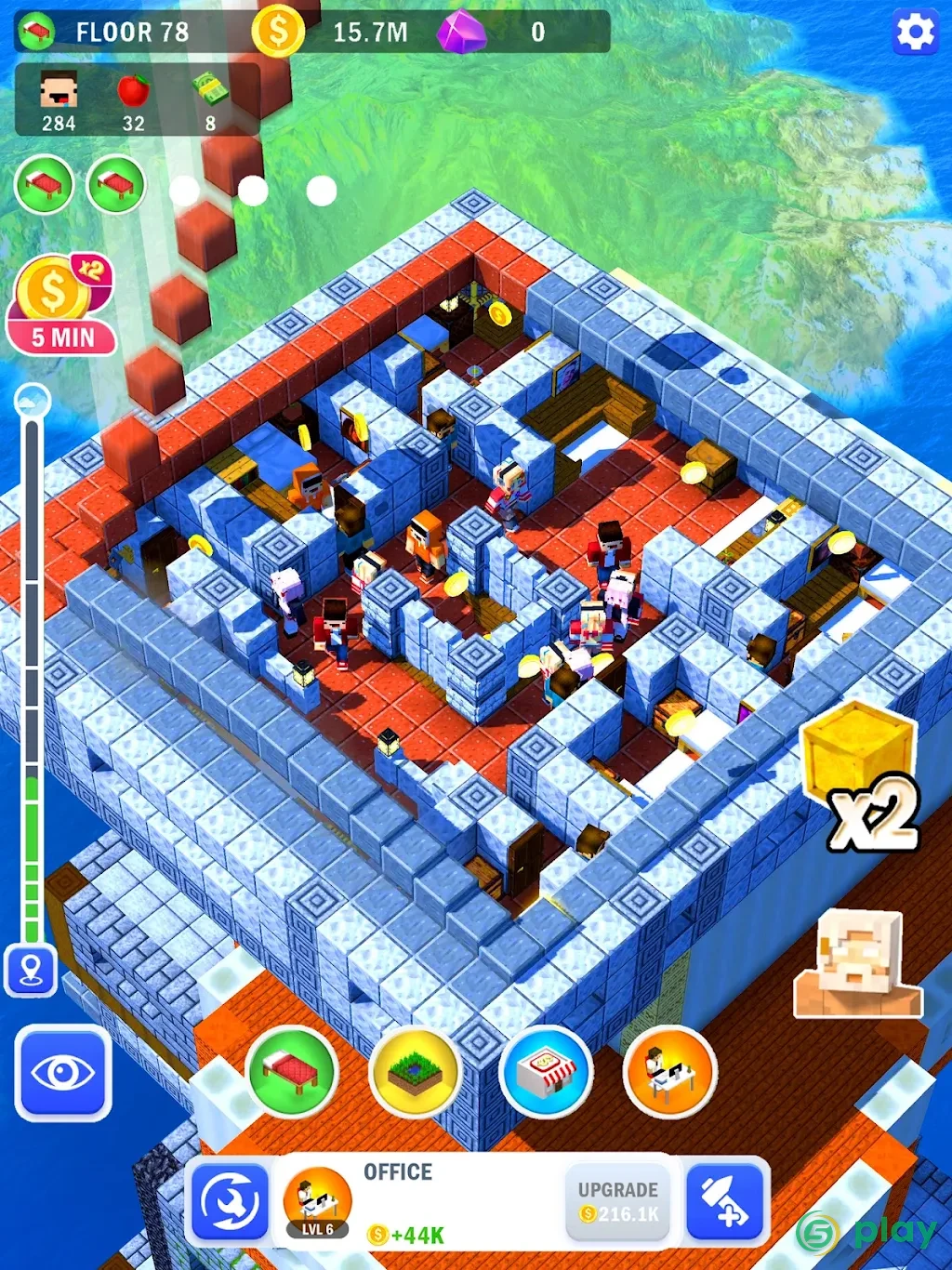 Tower Craft 3D – Строительство блоков идл — скриншот 8