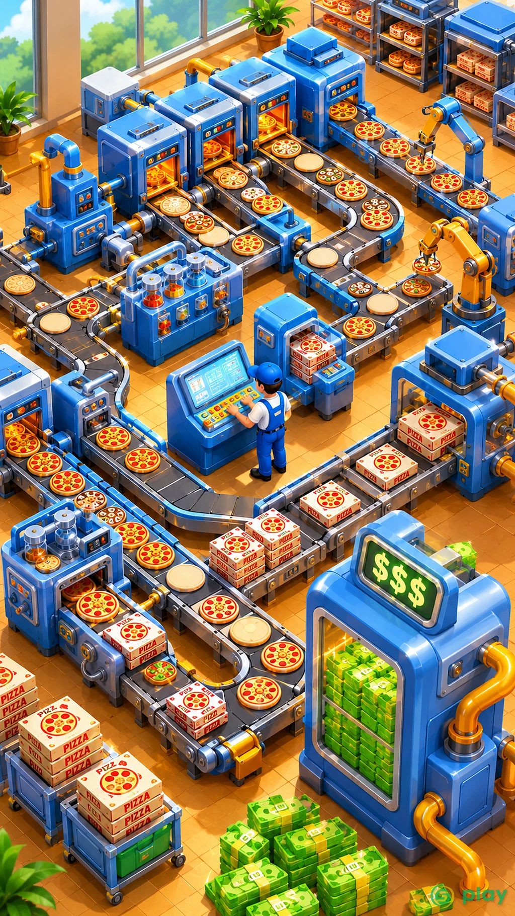 Idle Pizza Production Tycoon — скриншот 4