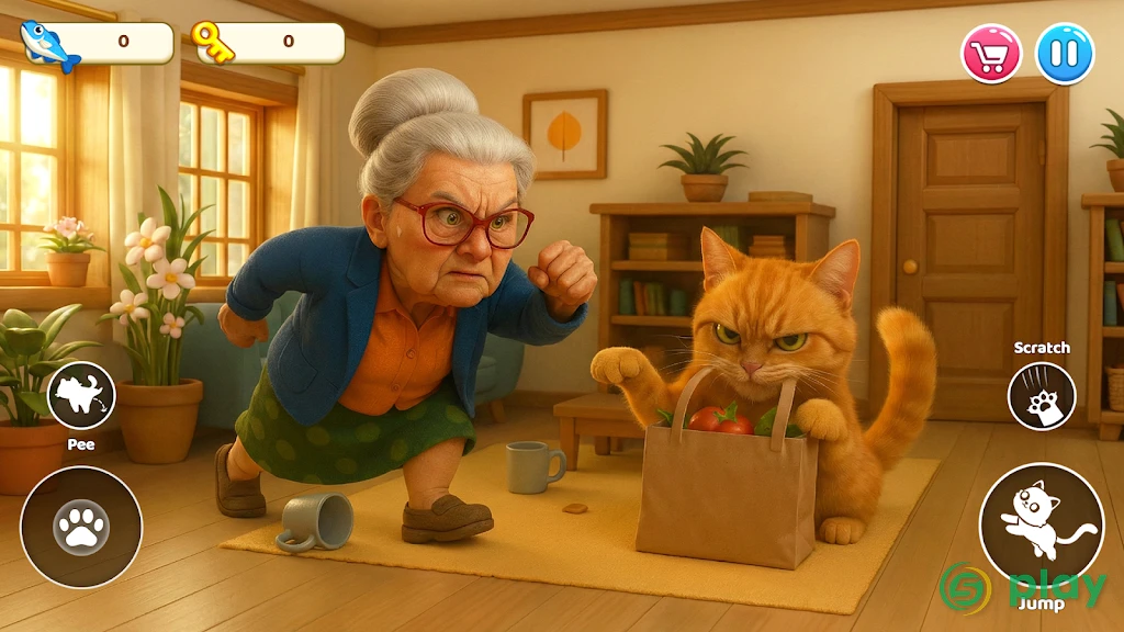 Cat Mayhem: Gran’s Angry — скриншот 6