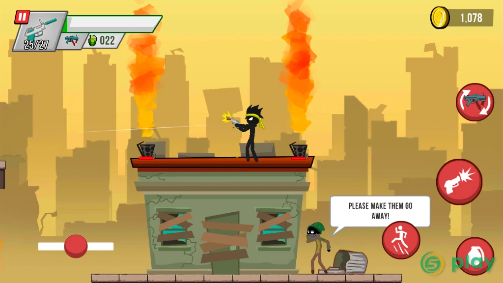 Stickman vs Zombies — скриншот 6