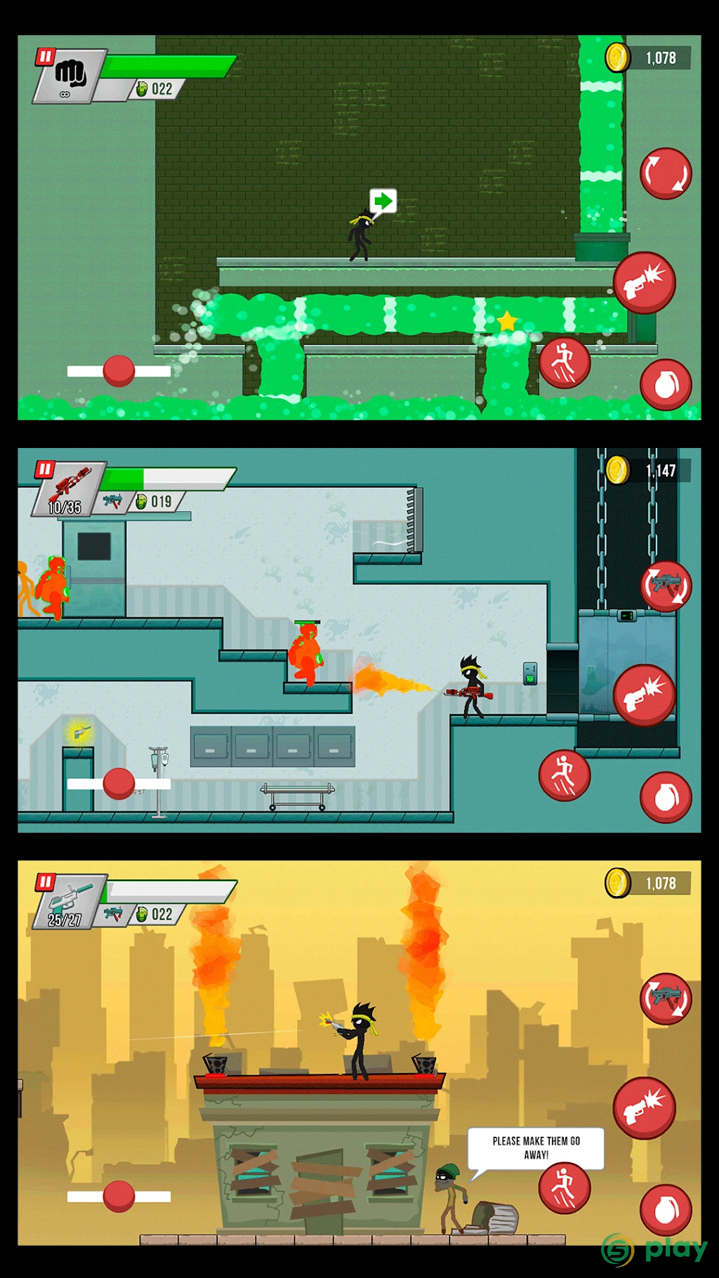Stickman vs Zombies — скриншот 8