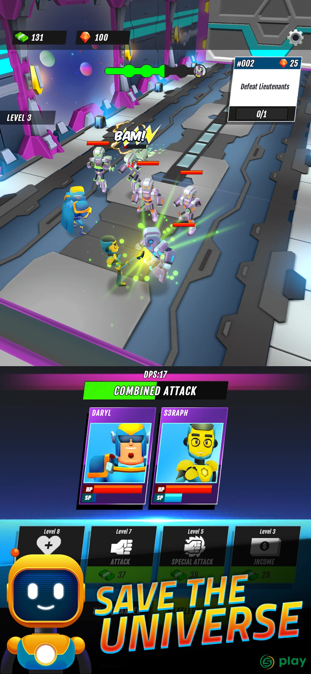 Superheroes Idle RPG League — скриншот 1