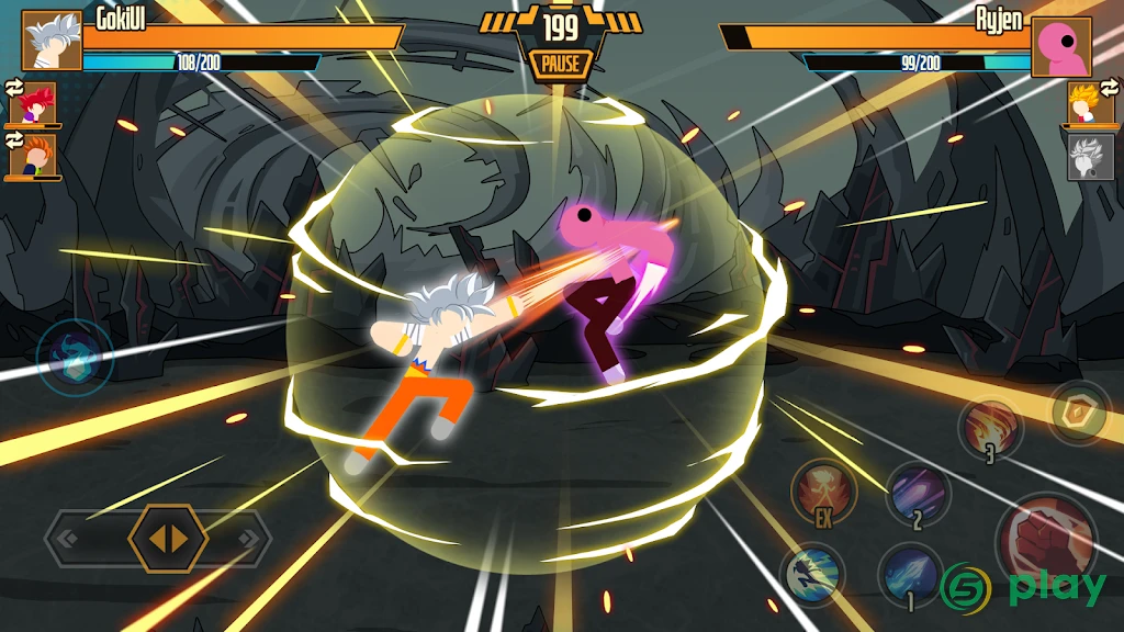 Stickman Dragon Fight — скриншот 1