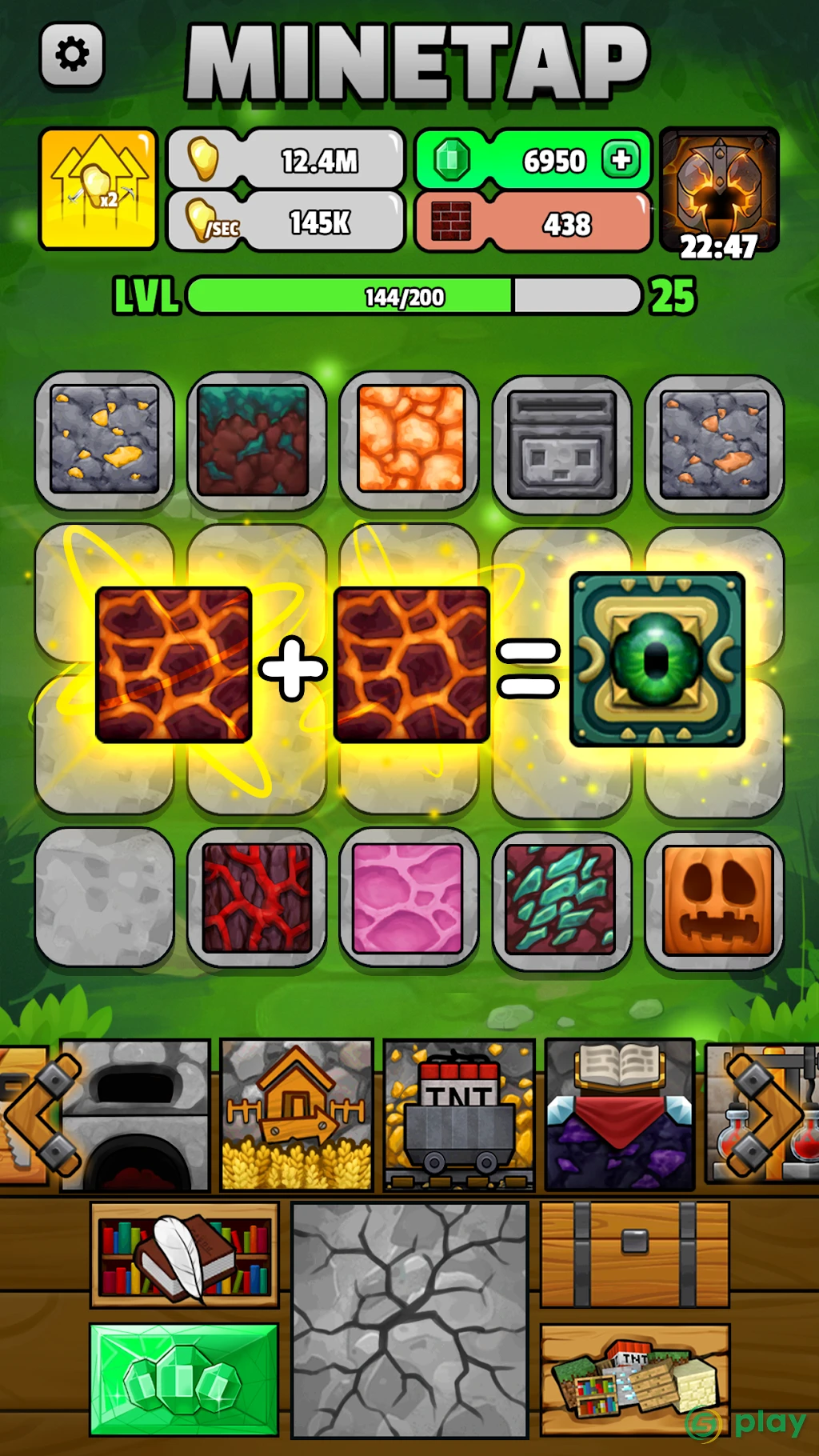 Minetap – Merge кликер — скриншот 1