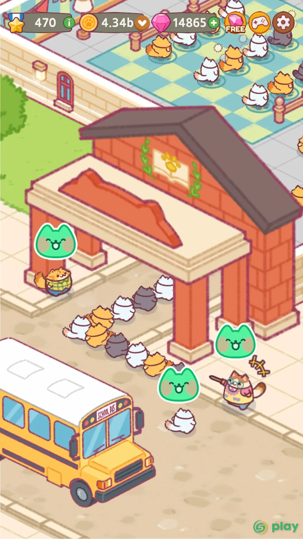Cat School: Idle Cute Tycoon — скриншот 1