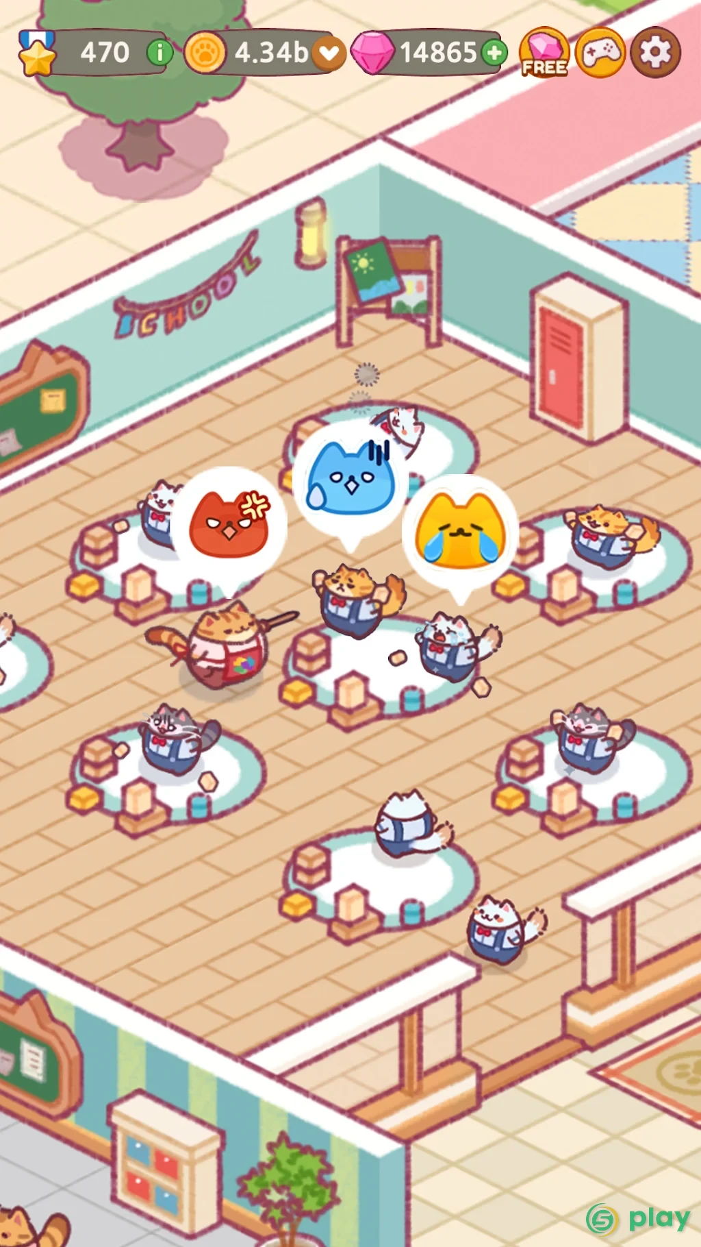 Cat School: Idle Cute Tycoon — скриншот 2