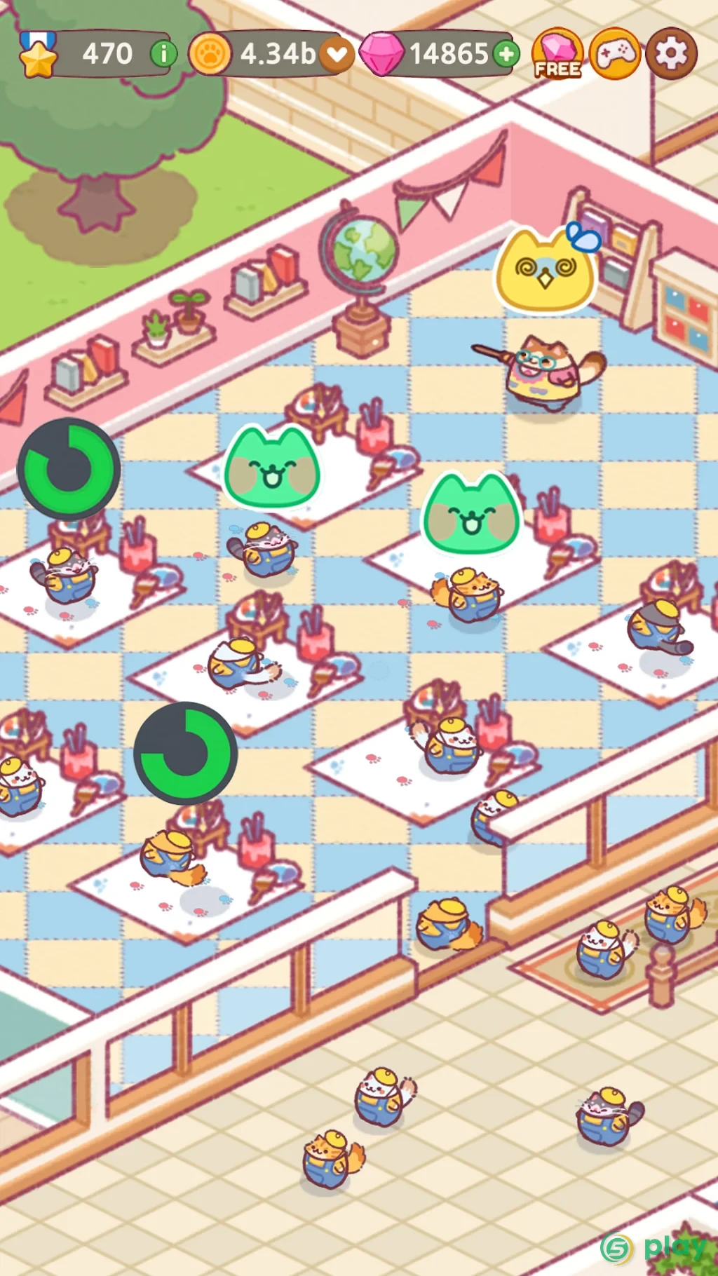 Cat School: Idle Cute Tycoon — скриншот 3
