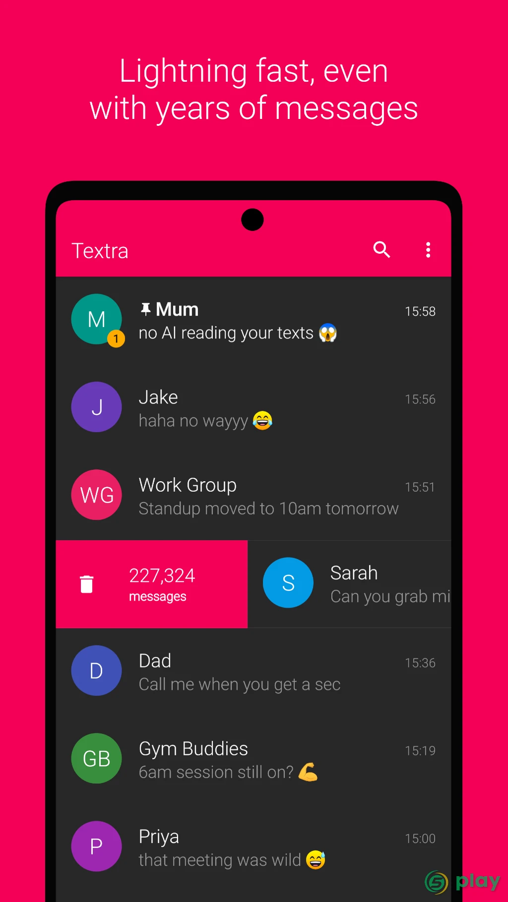 Textra SMS — скриншот 3