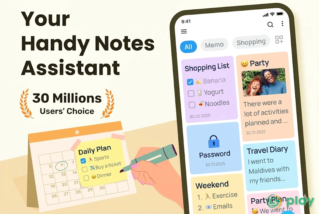 Easy Notes - бесплатное приложение для заметок — скриншот 1