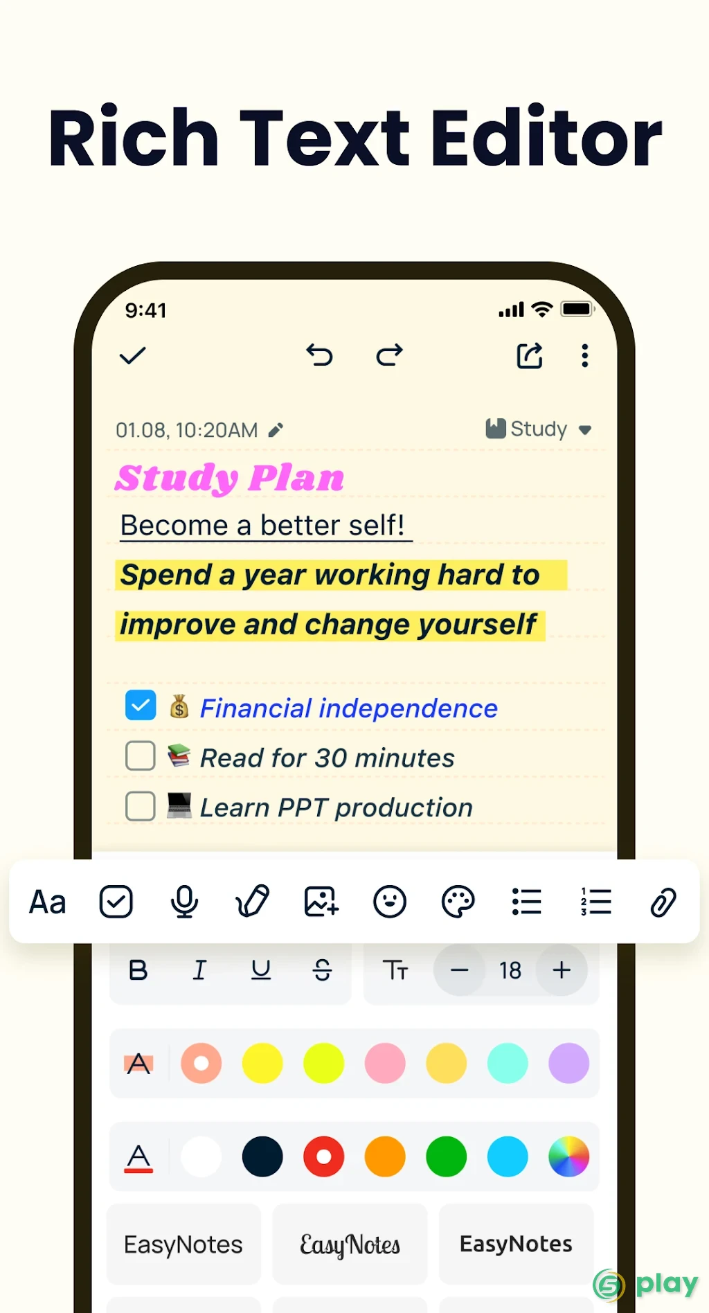 Easy Notes - бесплатное приложение для заметок — скриншот 3