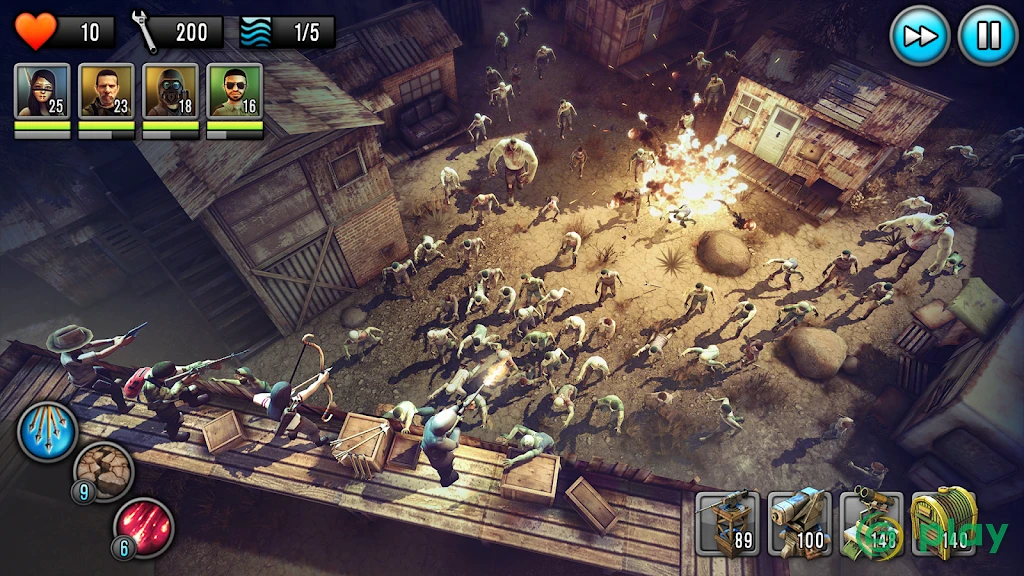 Last Hope TD - Zombie Tower Defense Games Offline — скриншот 1
