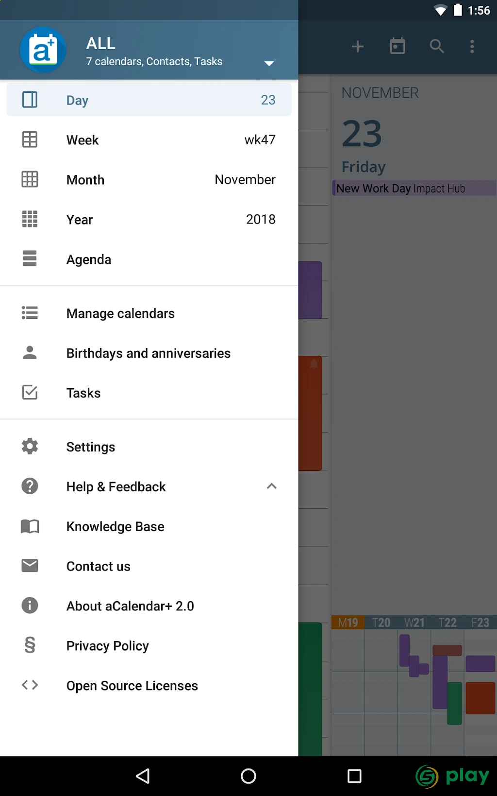 aCalendar + — скриншот 10