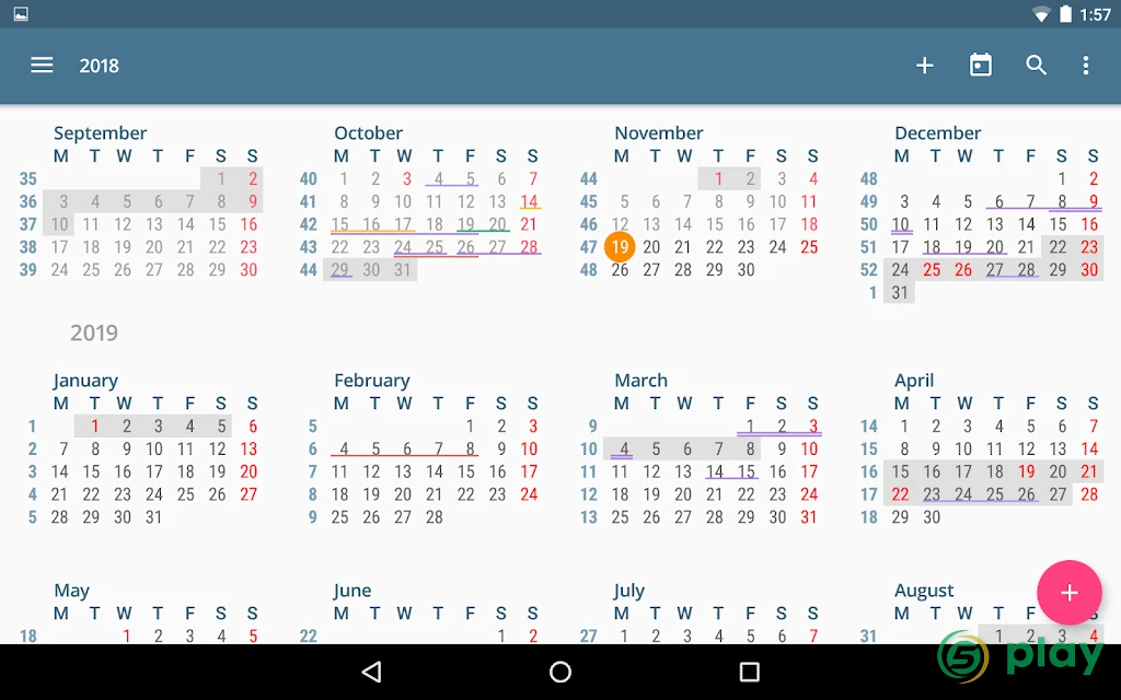 aCalendar + — скриншот 11