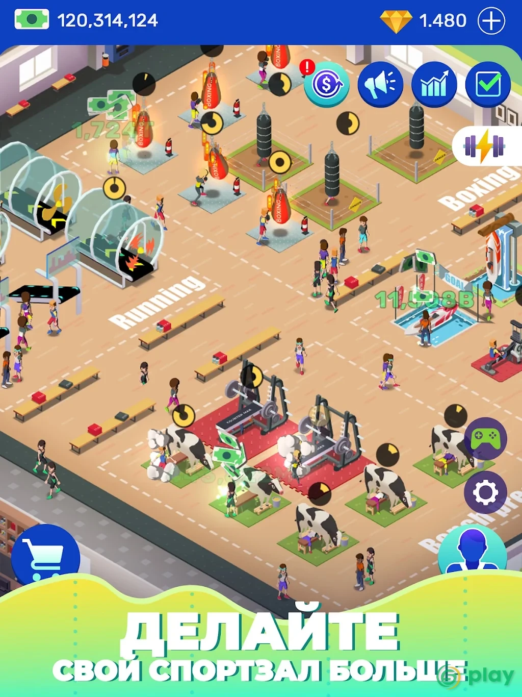 Idle Fitness Gym Tycoon - Workout Simulator Game — скриншот 10