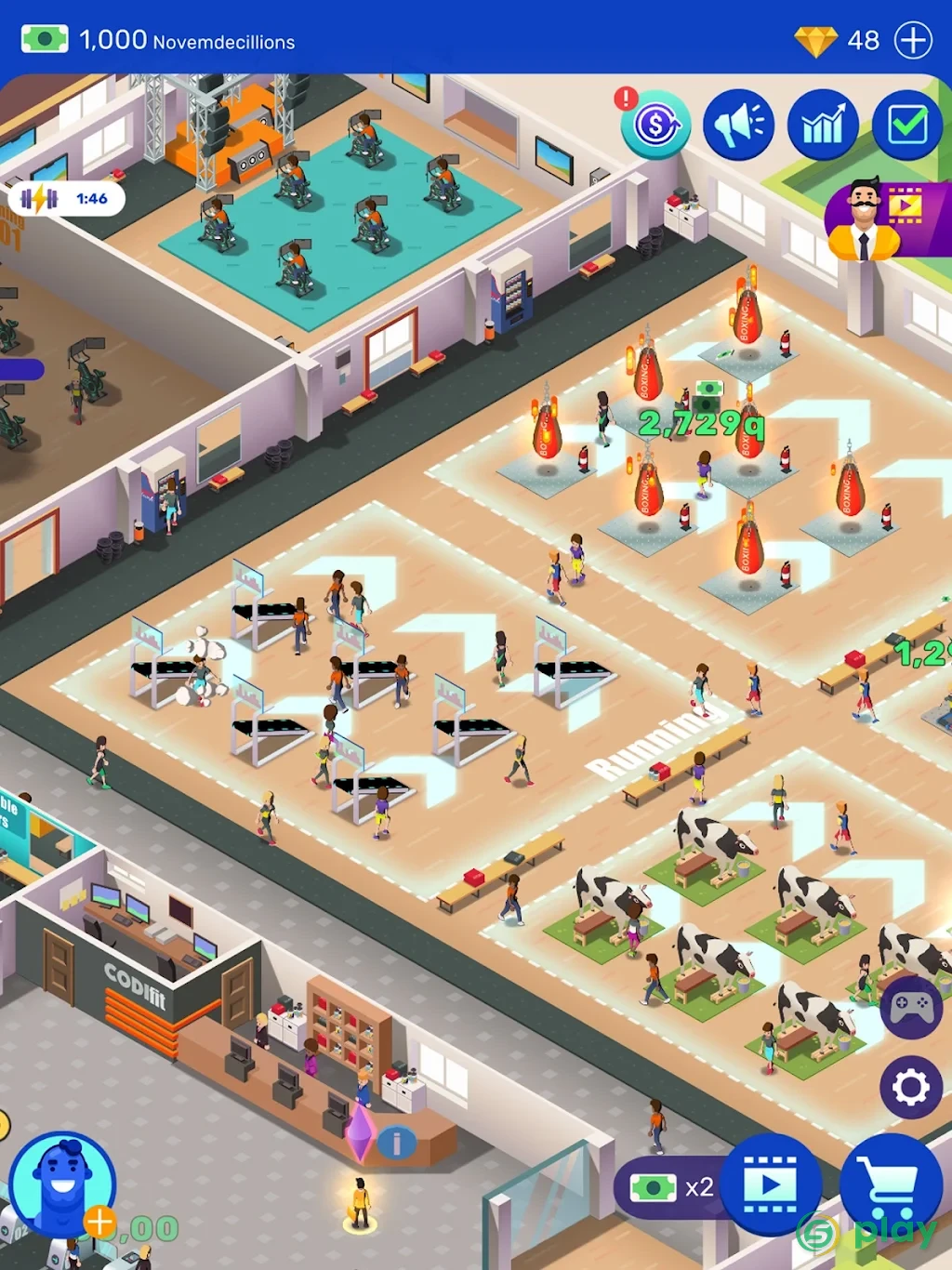Idle Fitness Gym Tycoon - Workout Simulator Game — скриншот 12