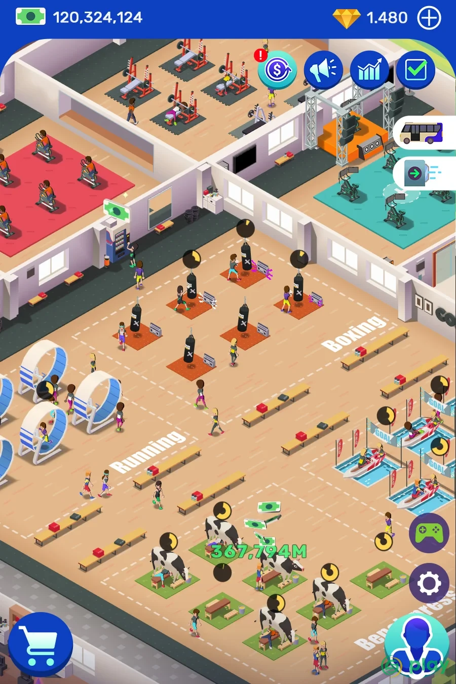 Idle Fitness Gym Tycoon - Workout Simulator Game — скриншот 6