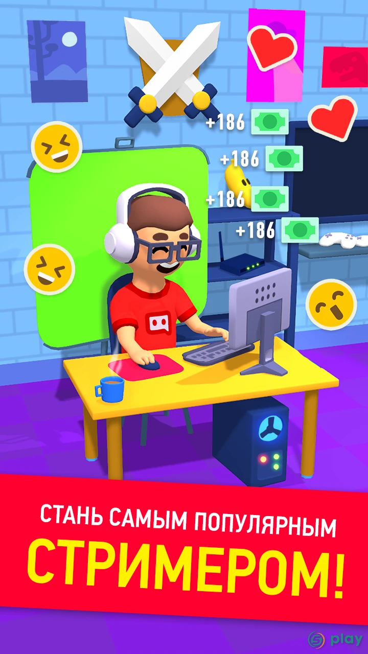 Idle Streamer: Tuber игра — скриншот 1