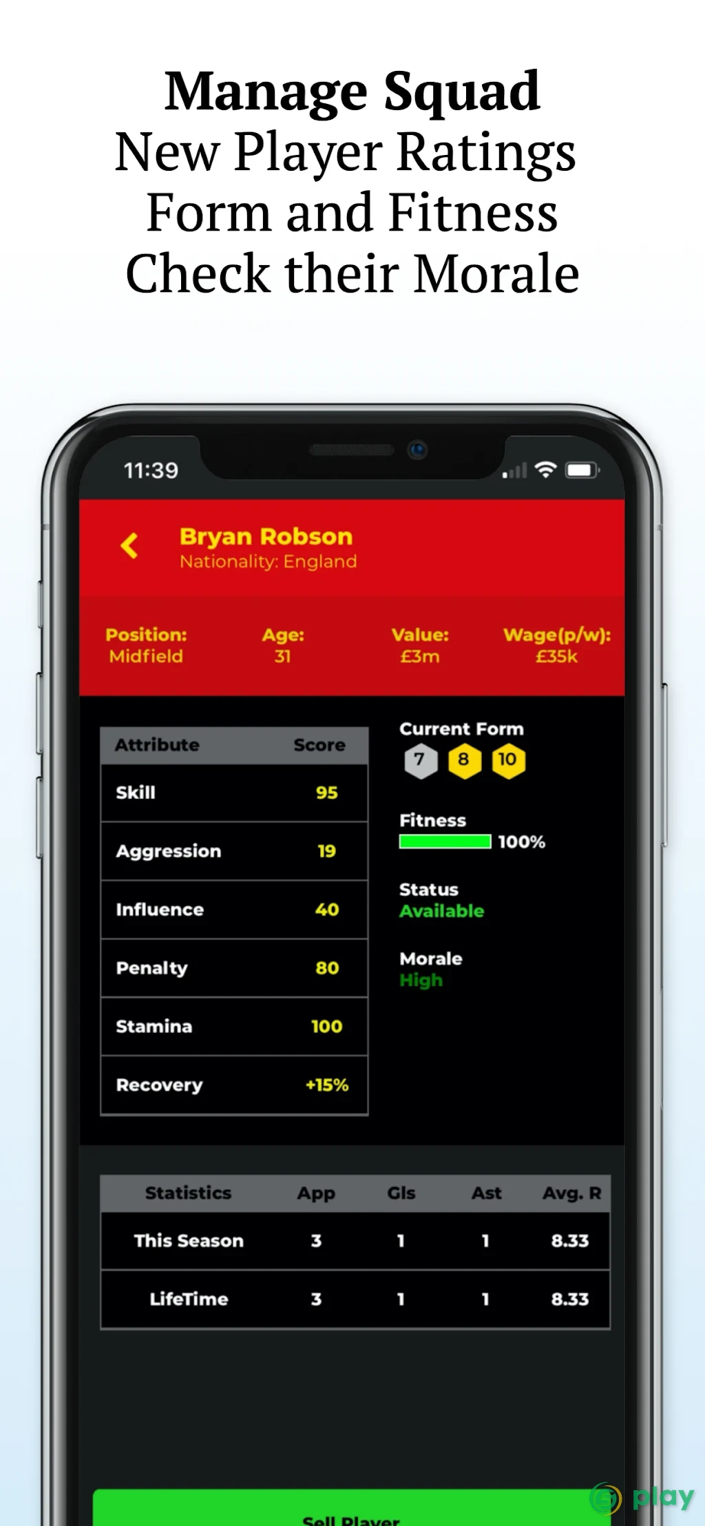 Retro Football Management — скриншот 4