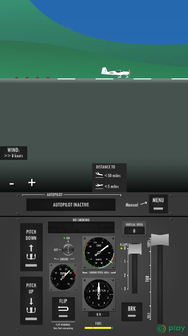 Flight Simulator 2d - realistic sandbox simulation — скриншот 1