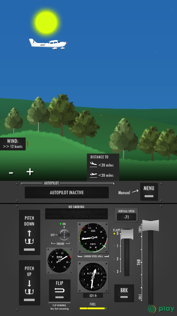 Flight Simulator 2d - realistic sandbox simulation — скриншот 2