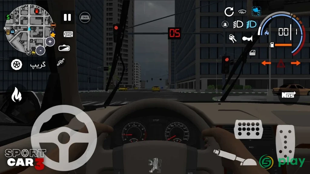 Sport car 3 : Taxi & Police -  drive simulator — скриншот 6