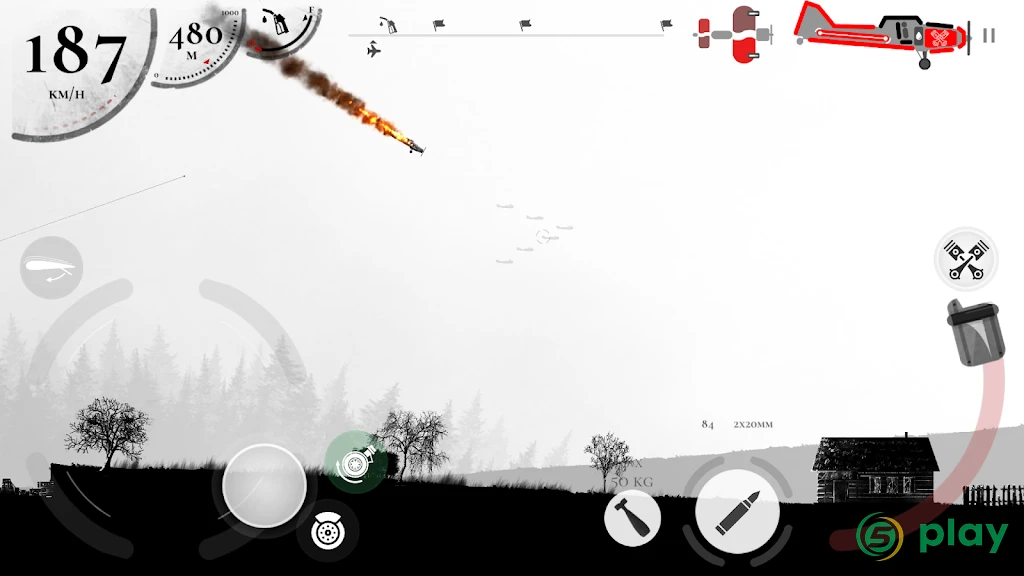 Warplane Inc. Симулятор Самолет WW2 Война сим инк — скриншот 6