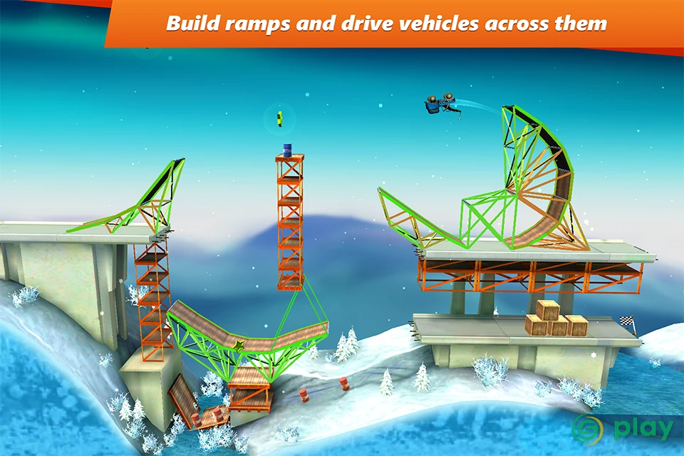 Bridge Constructor Portal — скриншот 1