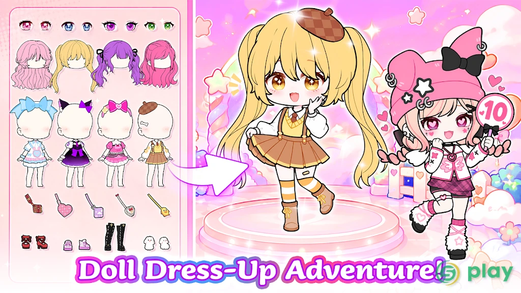 Vlinder Doll: Dress up games — скриншот 5