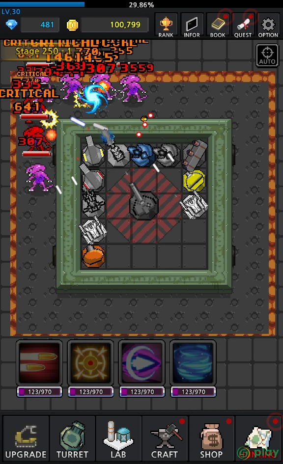 Grow Turret - Idle Clicker Defense — скриншот 1