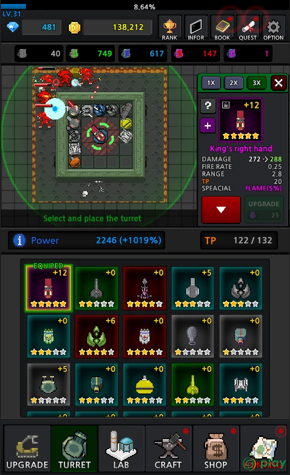Grow Turret - Idle Clicker Defense — скриншот 3