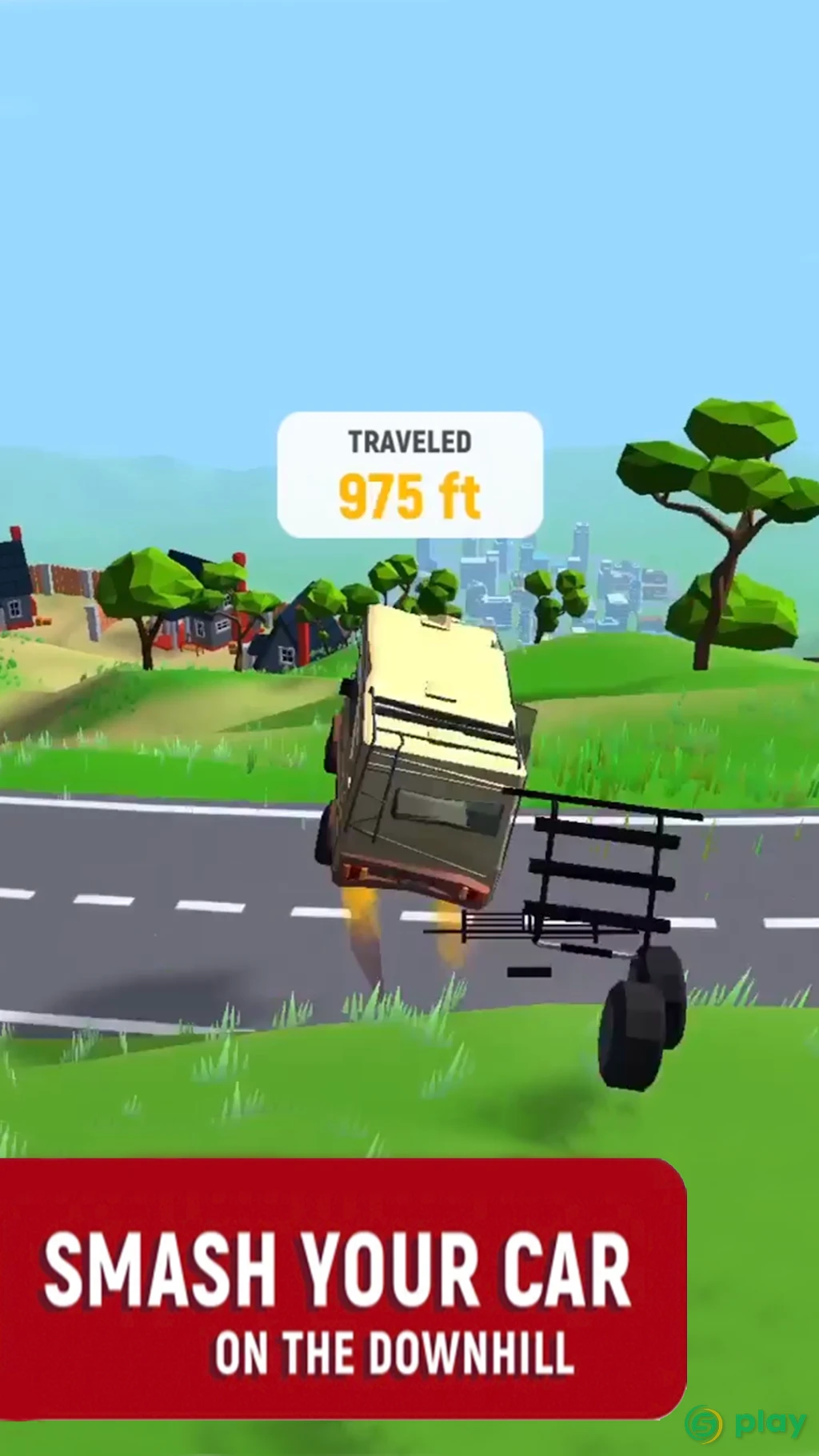 Crash Delivery: разбей машину прыжком с трамплина — скриншот 3