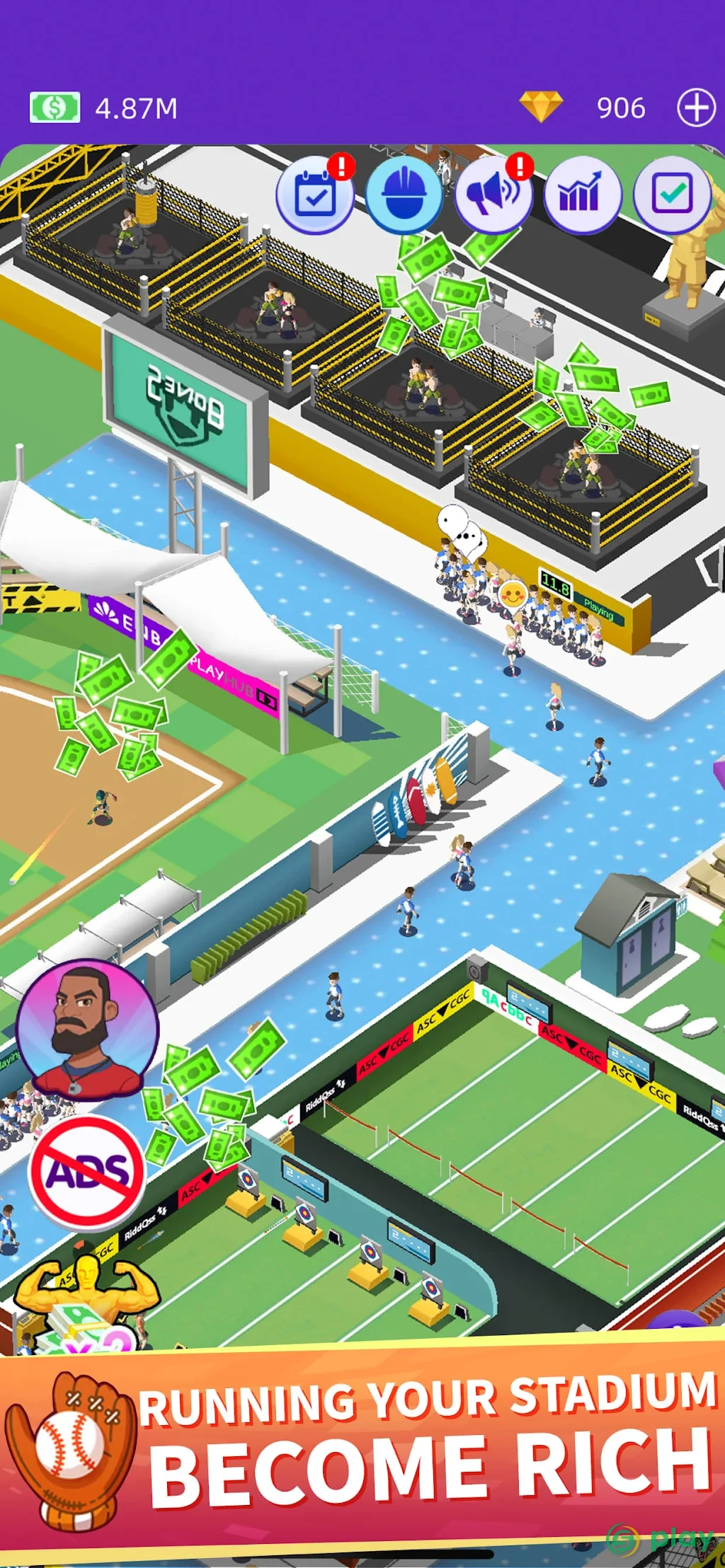 Idle GYM Sports - Fitness Workout Simulator Game — скриншот 1