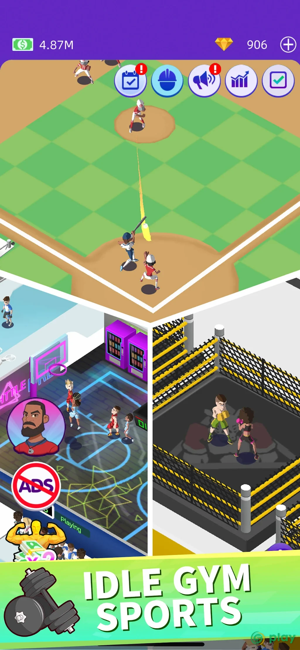 Idle GYM Sports - Fitness Workout Simulator Game — скриншот 4
