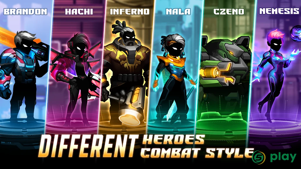 Cyber Fighters: Stickman Cyberpunk Impact Fighting — скриншот 1