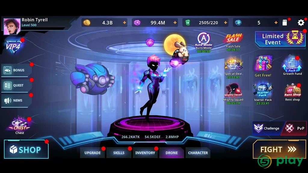 Cyber Fighters: Stickman Cyberpunk Impact Fighting — скриншот 5