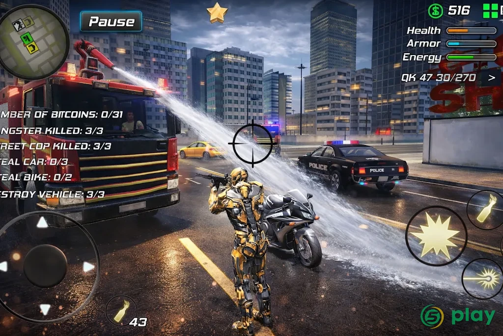 Super Crime Steel War Hero Iron Flying Mech Robot — скриншот 2