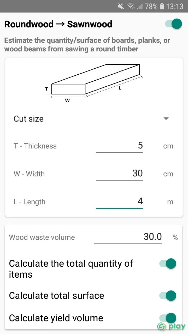 Timberlog - Расчет кубатуры круглого леса — скриншот 6