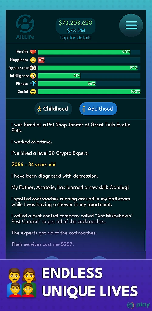 AltLife - Life Simulator — скриншот 1
