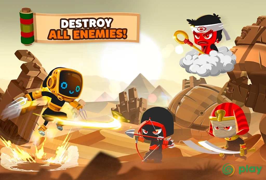 Ninja Dash - Ronin Shinobi: Запуск, прыжок, слэш — скриншот 4