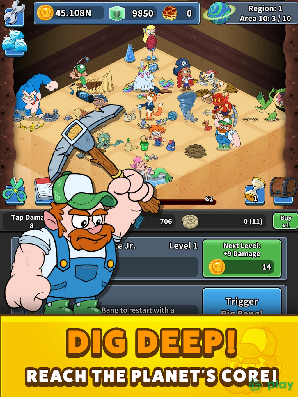 Tap Tap Dig 2: Idle Mine Sim — скриншот 10